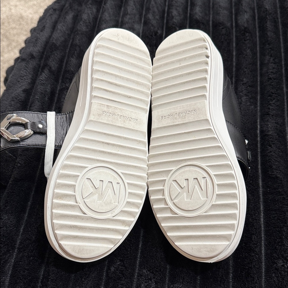 Michael Kors Black Sneakers with Silver Logo - Picture 4 of 4